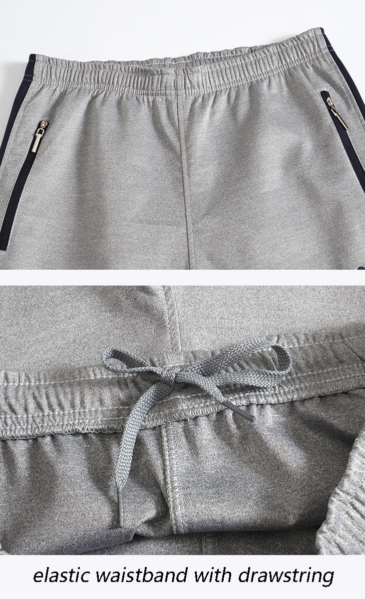 YSENTO Men's Tracksuits Outfits Set 2 Piece Jogging Suits Warm Up Sweatsuits Sweat Track Suits Sets Grey XL - Image 4
